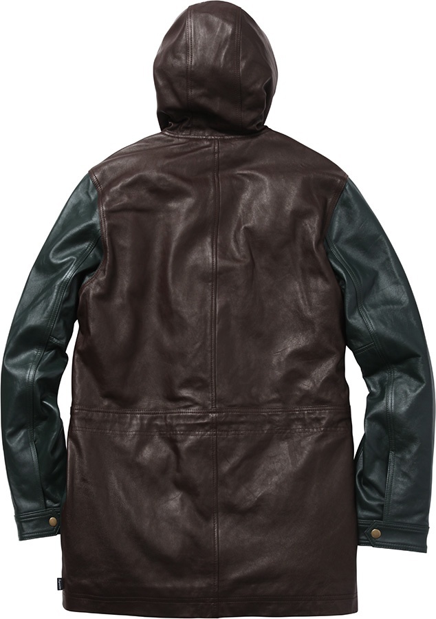 Hooded Leather Parka view 4